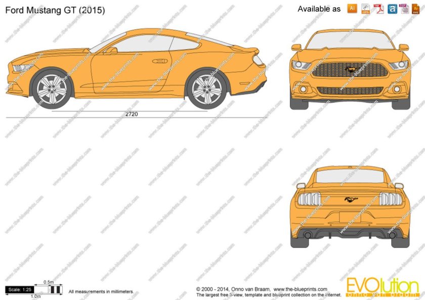Ford Mustang gt 2015 Blueprint