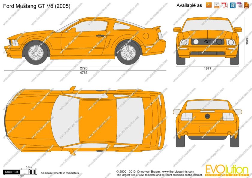 Ford Mustang gt 2015 Blueprint
