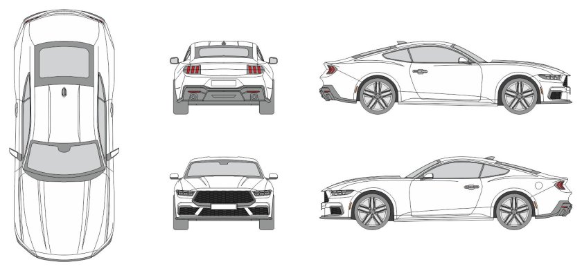Ford mustang gt 2015 чертеж