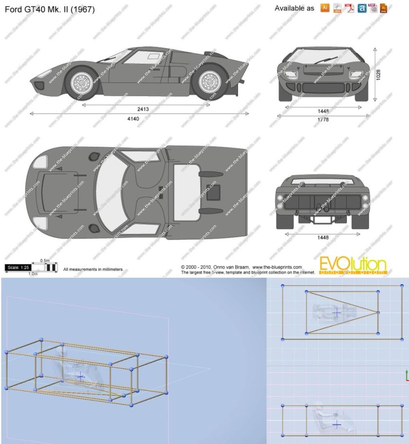 Чертеж ламборгини