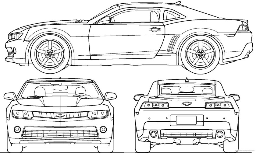 Chevrolet Camaro 2009 чертеж