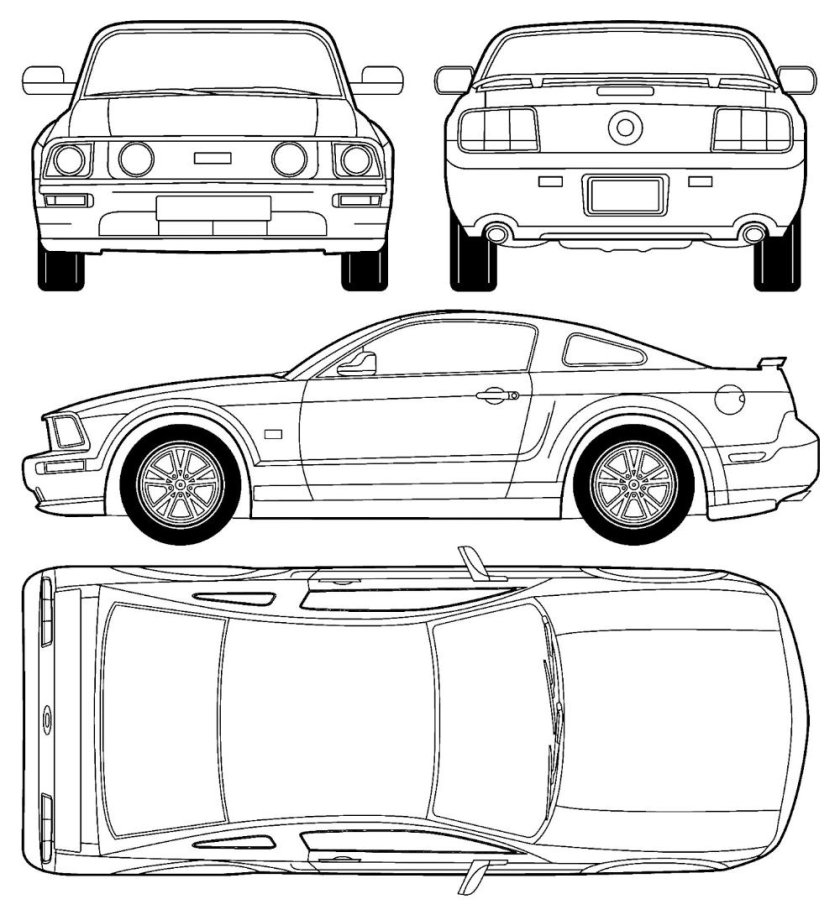 Ford Mustang 2005 Blueprint