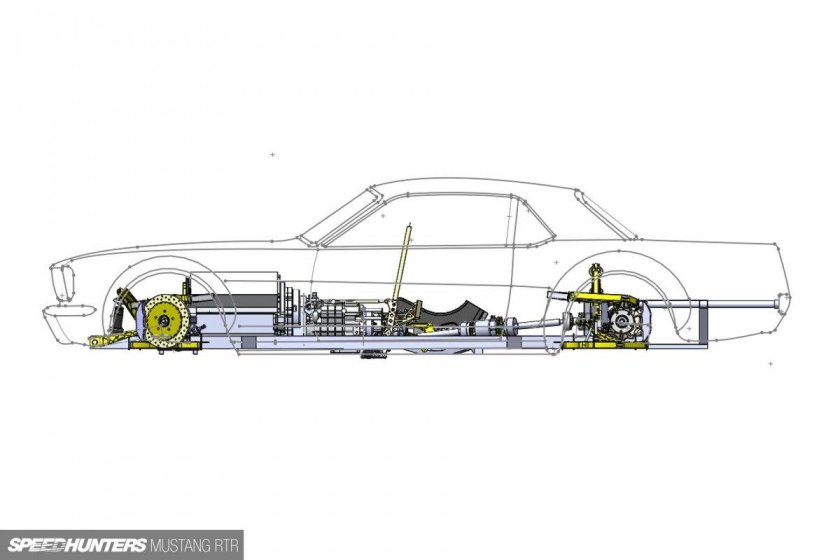 Форд Мустанг 1965 Кен блок чертеж