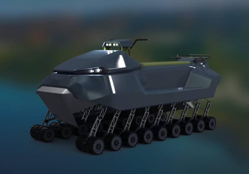 Электровездеход гусеничный