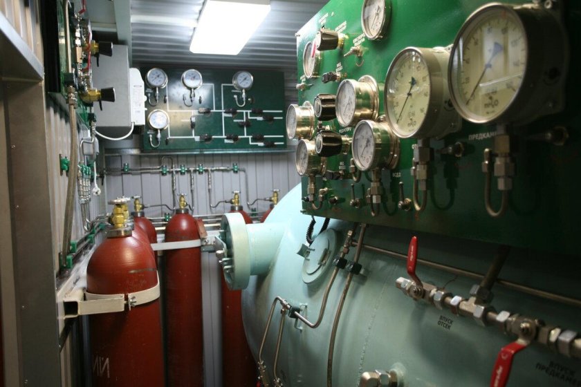 Кислородные баллоны в подводной лодки