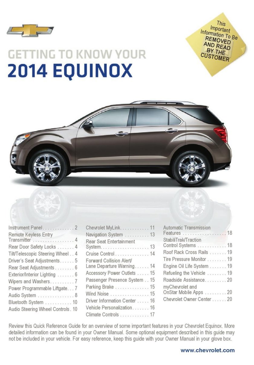 Chevrolet Equinox 2020 габариты