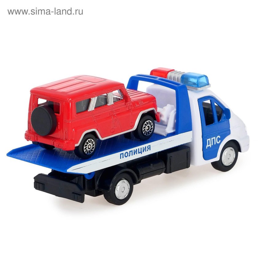 Технопарк. "Газель 3302" эвакуатор-ДПС+машинка арт.SB-16-42-t1-WB 12см