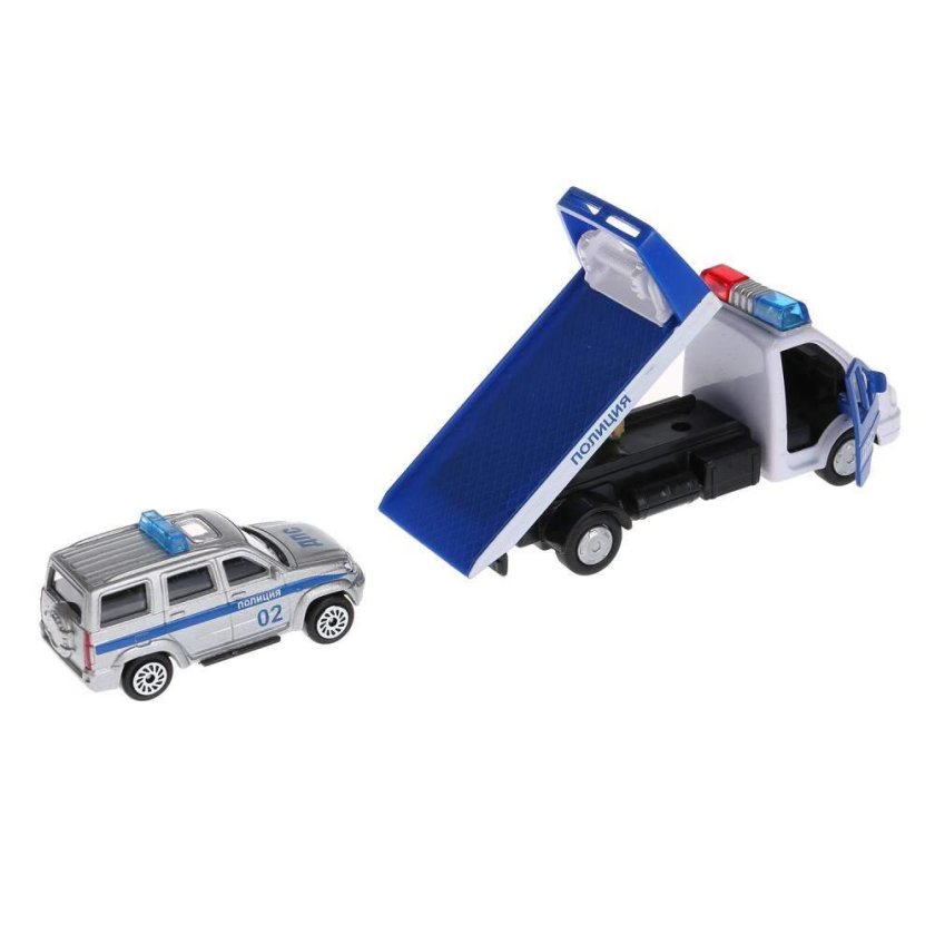 Технопарк. "Газель 3302" эвакуатор-ДПС+машинка арт.SB-16-42-t1-WB 12см