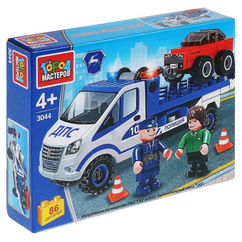 Конструктор город Мастеров Газель эвакуатор 78 дет, 325249, 5122-KK
