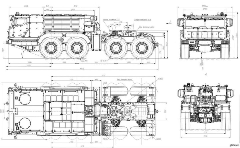 КАМАЗ 78504 габариты