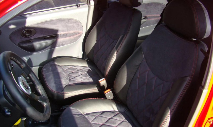 Матиз кожаный салон