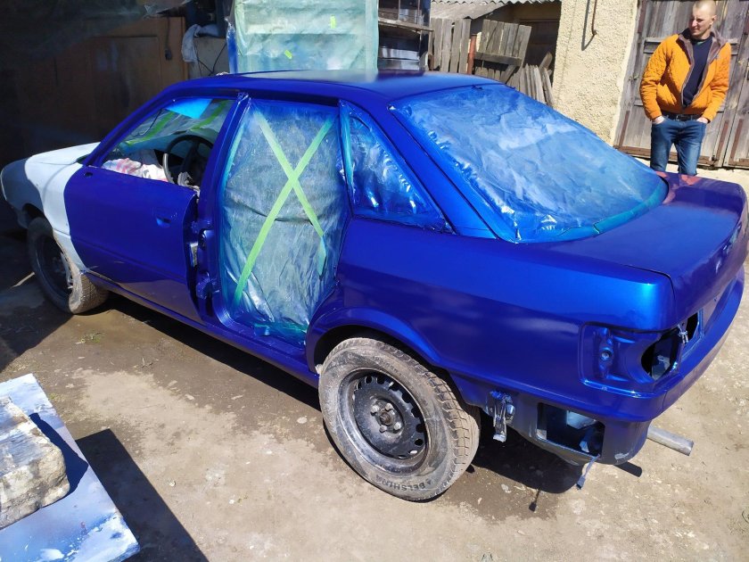 Ауди 80 б3 дизайн покраски в два цвета