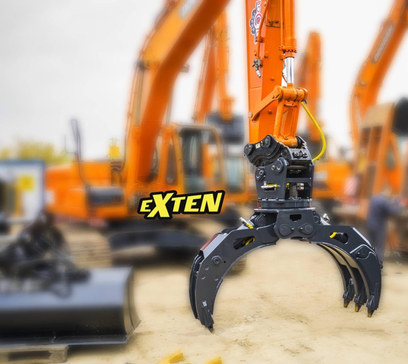 Экскаватор с грейферным захватом