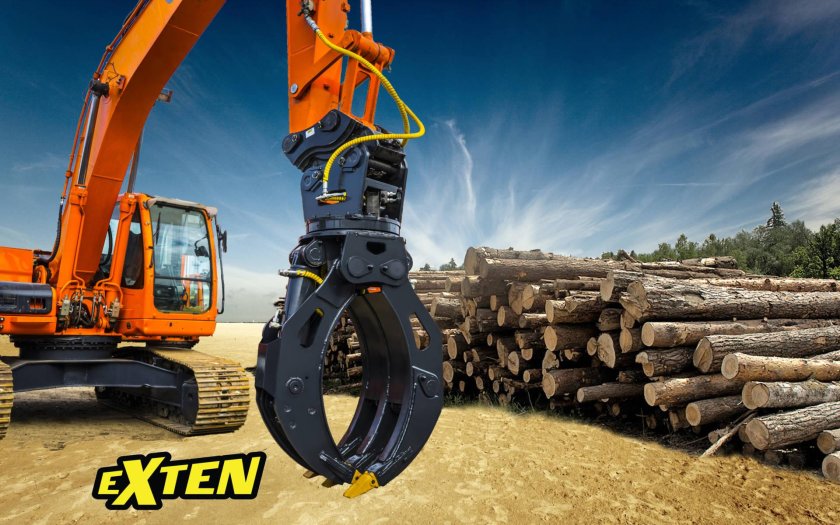 Захват для бревен на экскаватор