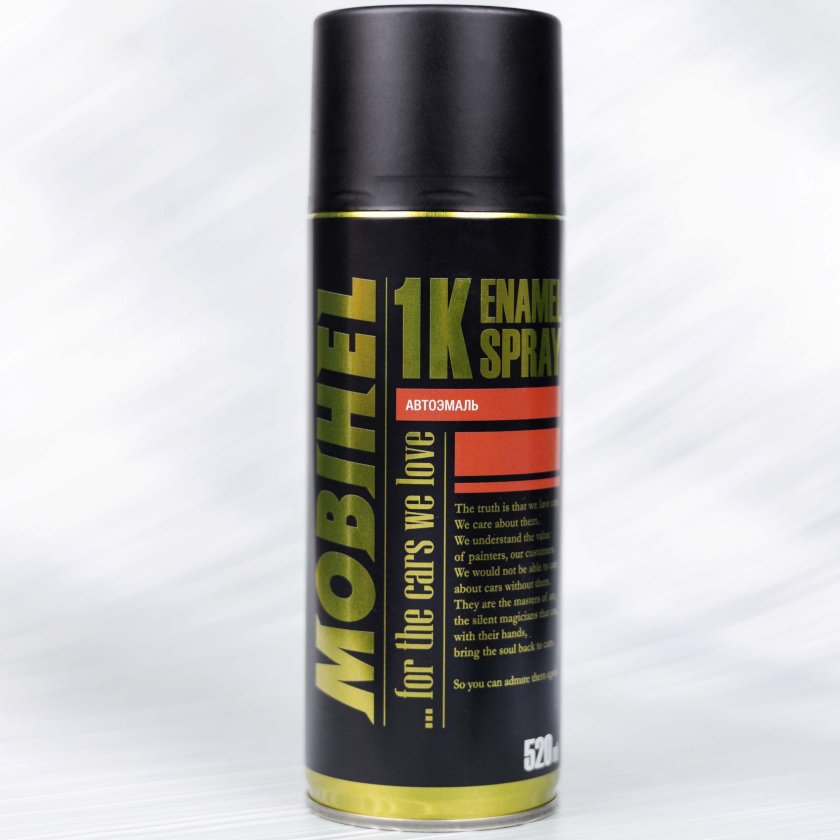 Mobihel аэрозоль автолак 000 черная матовая (520 мл)
