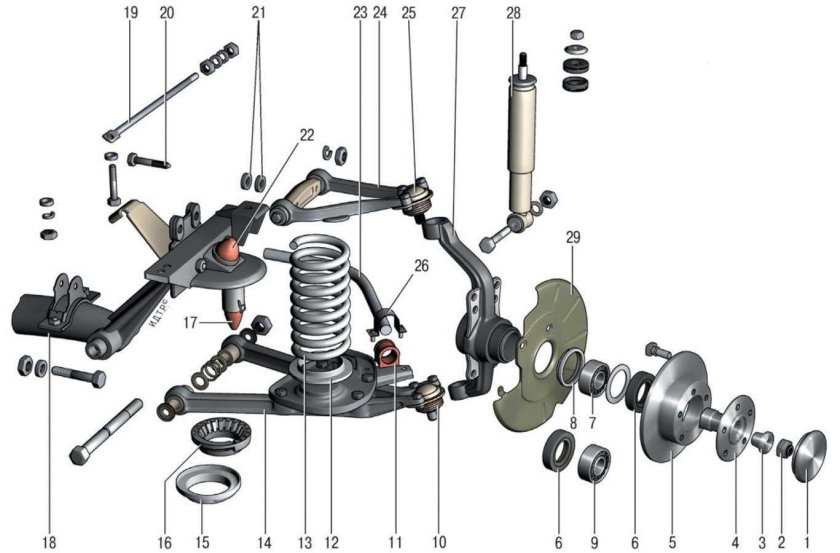 Передняя подвеска ВАЗ 2123 Шевроле Нива