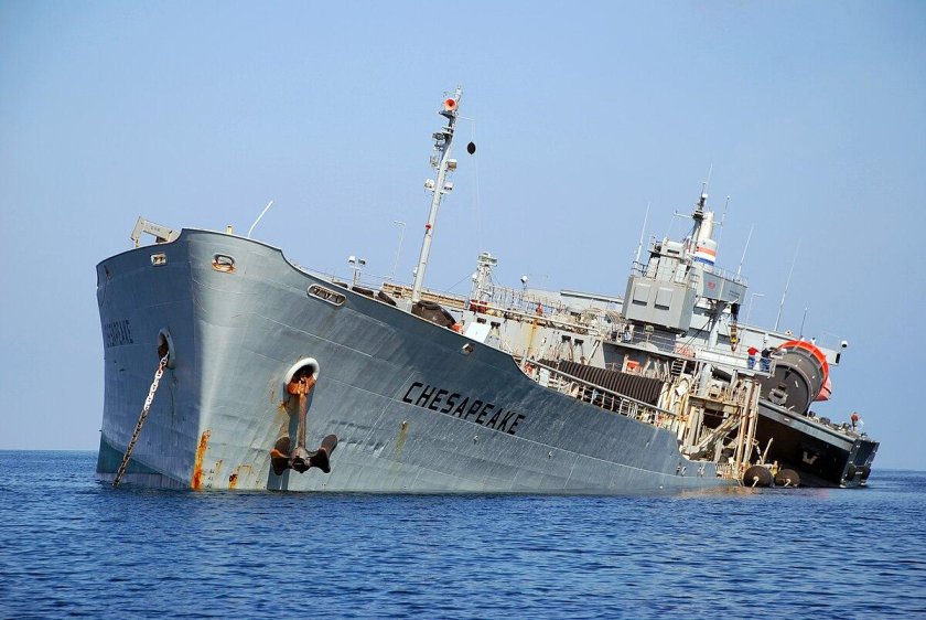 Якорь на корабле