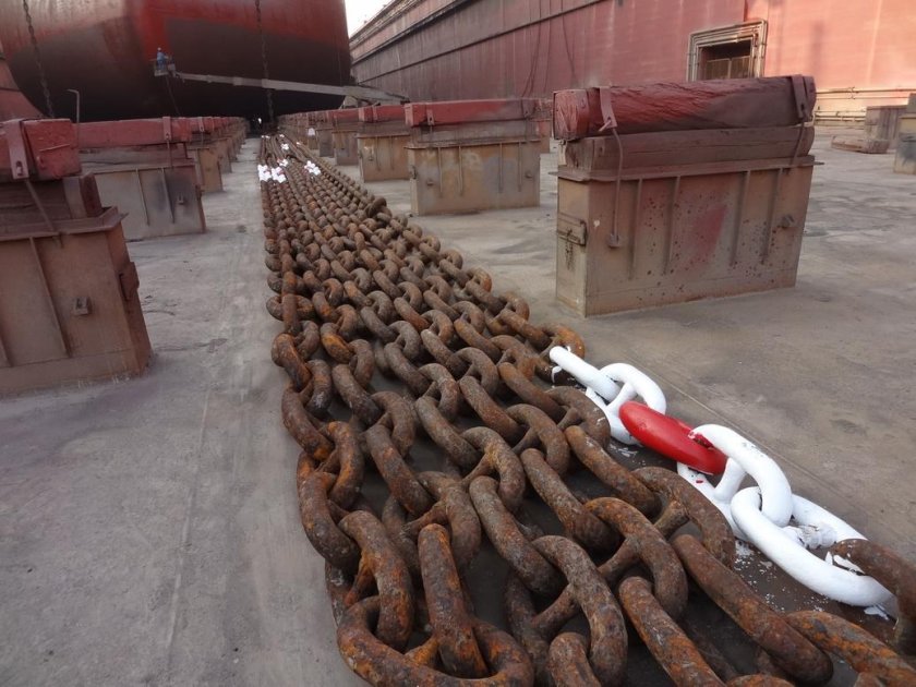 Маркировка якорной цепи смычки