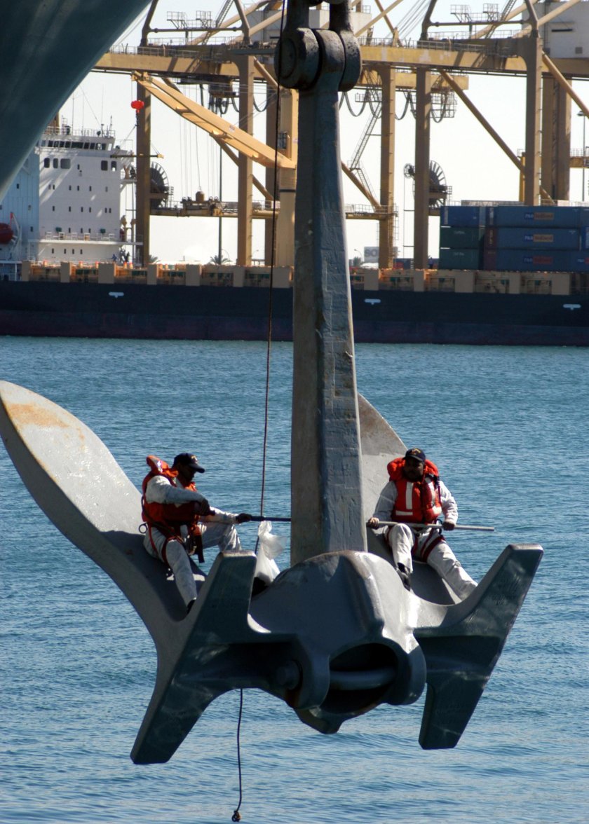 Якорь на корабле