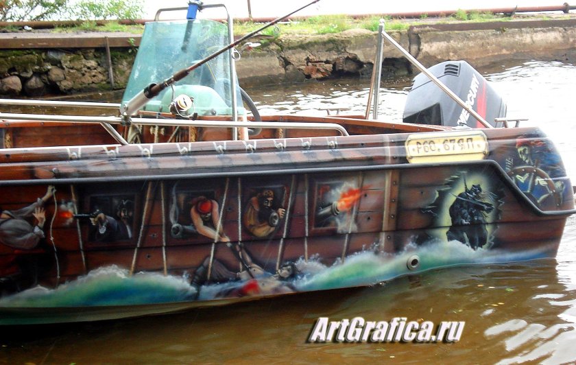 Аэрография на катерах и лодках