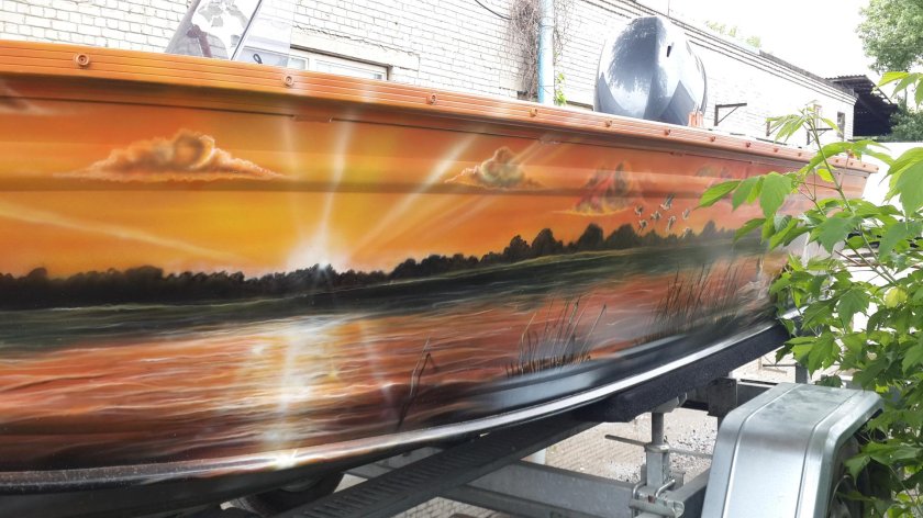 Аэрография на катер