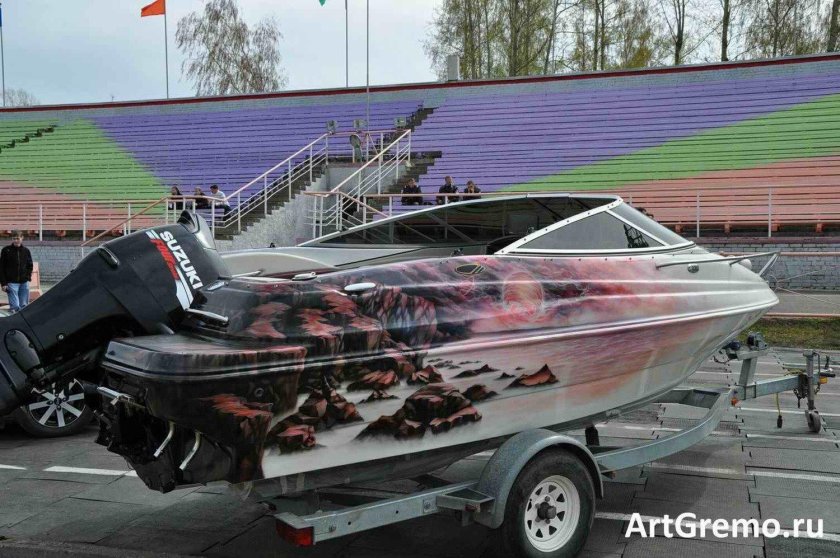 Аэрография на катерах и лодках