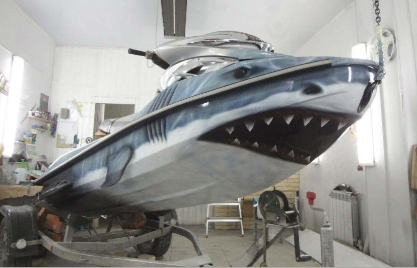 Аэрография на катерах и лодках