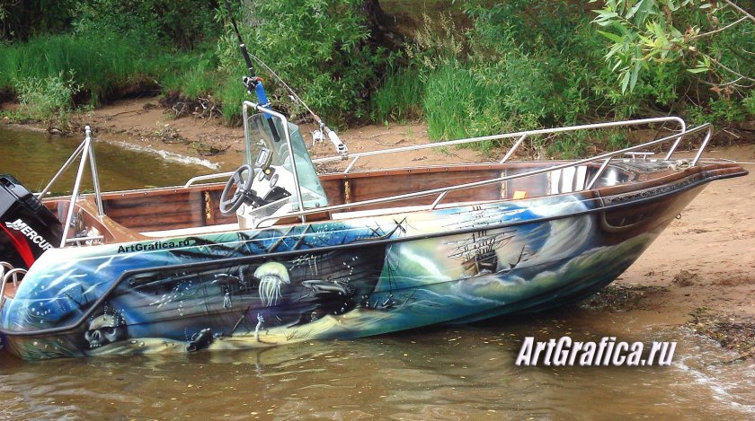 Аэрография на катер