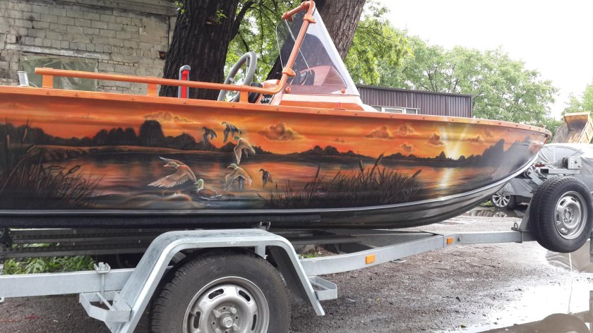 Аэрография на катерах и лодках