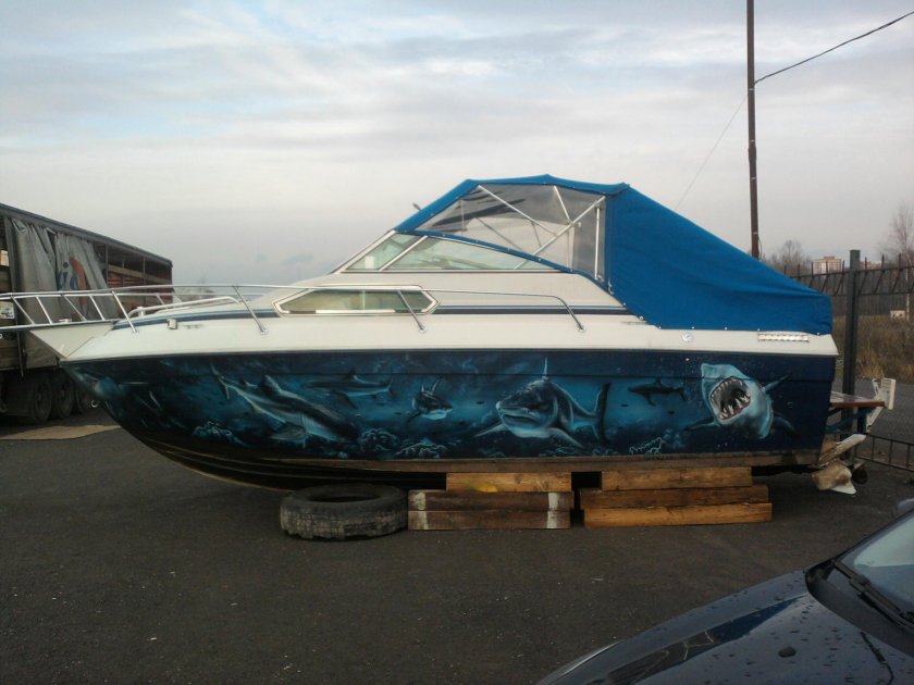 Аэрография на катерах и лодках