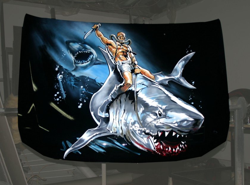 Аэрография акула