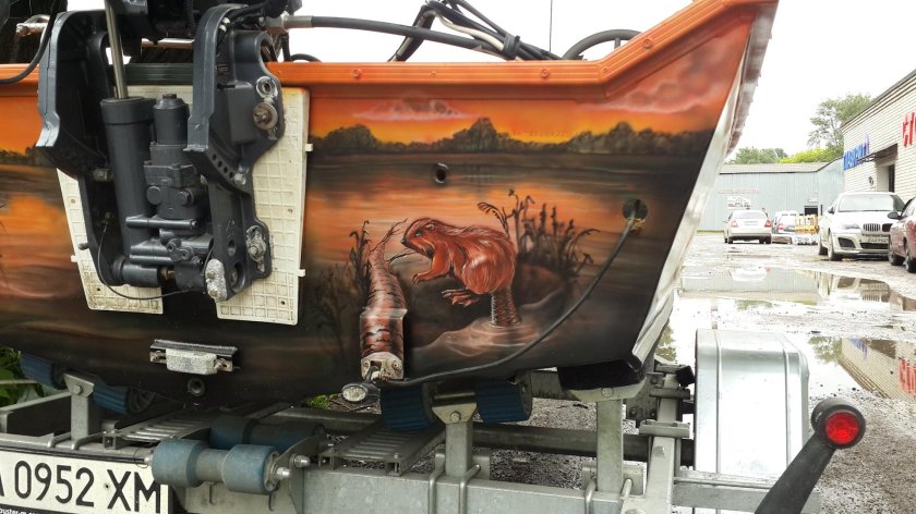 Аэрография на катер