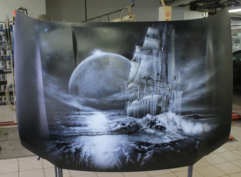 Аэрография на капот