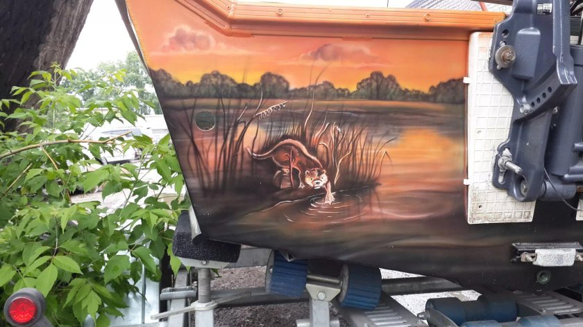 Аэрография на катер