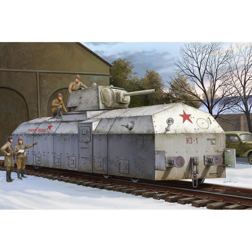 Сборная модель броневагон Soviet Armoured Train