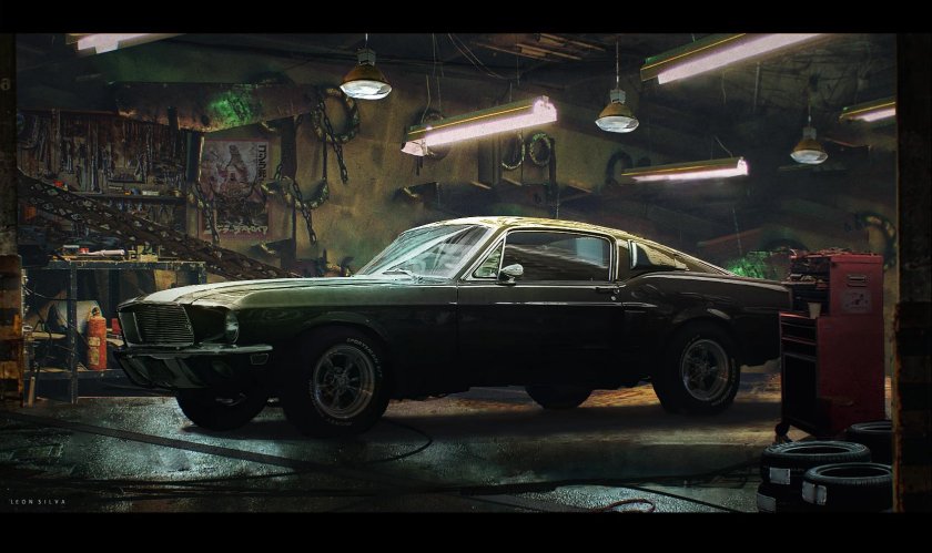 Машина в гараже