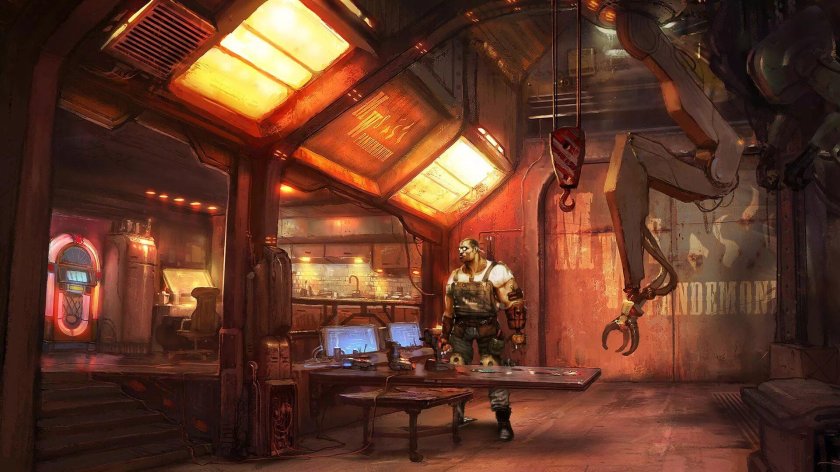 Cyberpunk гараж