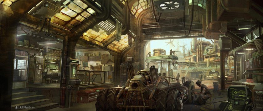 Комната в стиле постапокалипсис