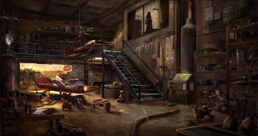 Убежище постап арт