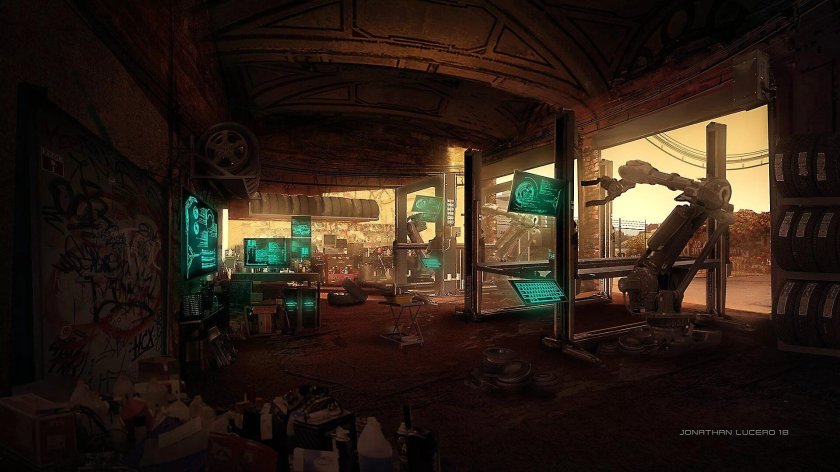 Гараж Клэр Cyberpunk