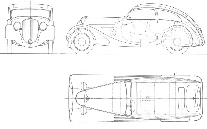 Alfa Romeo 6 c 1750 Blueprint