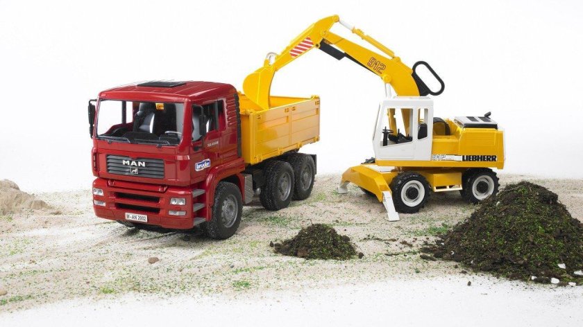 Экскаватор колесный bruder liebherr