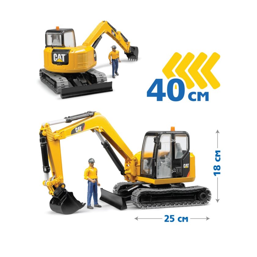 Экскаватор bruder cat