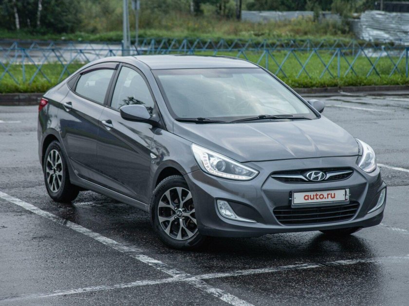 Хендай Солярис серый