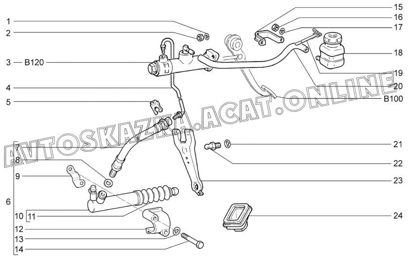 Трубка привода сцепления 21214