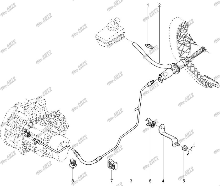 Главный цилиндр сцепления Рено Дастер 2.0