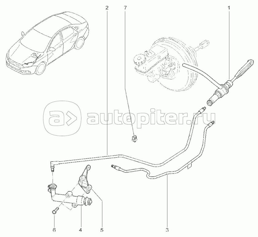 Трубка сцепления Веста 8450007049