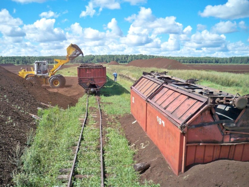 Торфяное предприятие узкоколейная дорога