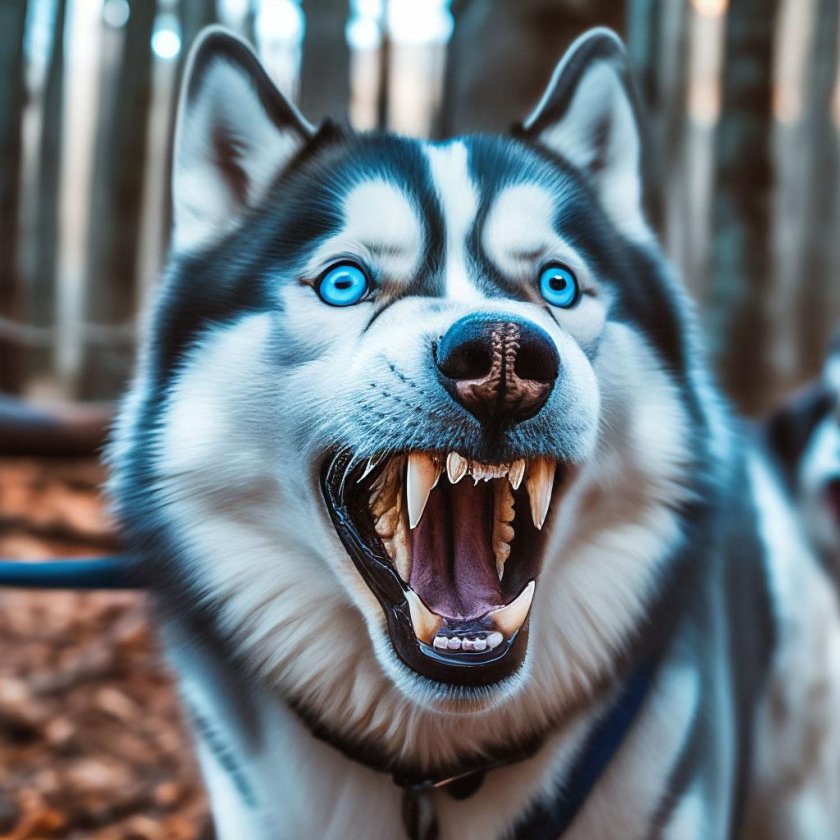 Хаски с голубыми глазами