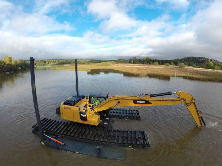 Плавающий экскаватор waterking wk 80